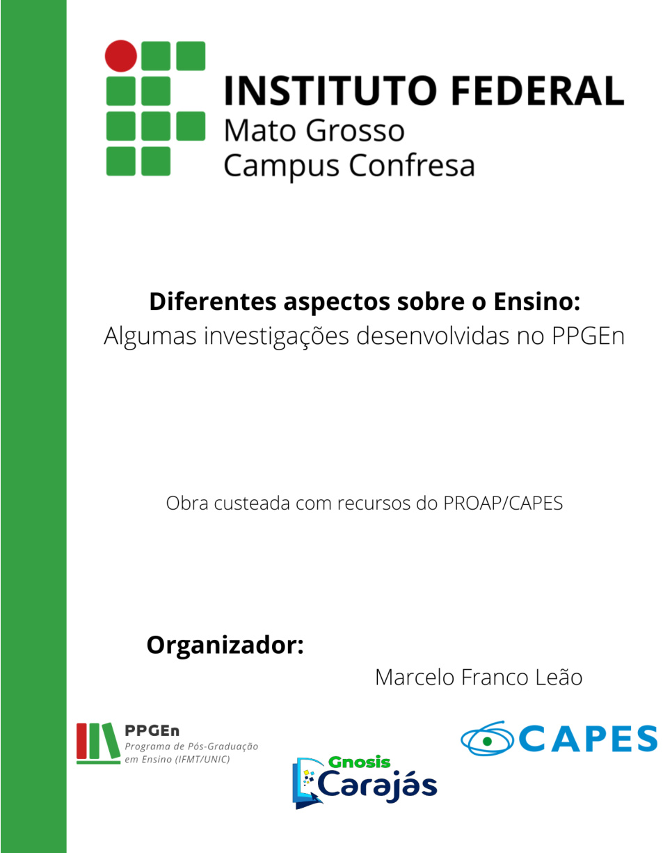 Capa da obra Diferentes aspectos sobre o Ensino: algumas investigações desenvolvidas no PPGEn